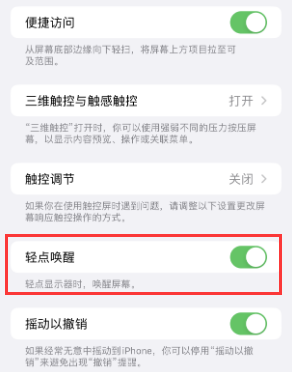 定陶苹果授权维修站分享iPhone轻点无法唤醒怎么办 