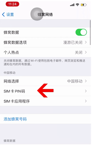 定陶苹果14维修网分享如何给iPhone14的SIM卡设置密码 